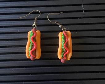 Hotdog Earrings