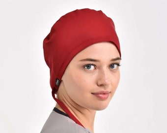 Personalize, Block cap Scrub cap anesthesia scrub cap cotton 3 sizes, short or long hair, scrub cap, nurse cap surgeon cap