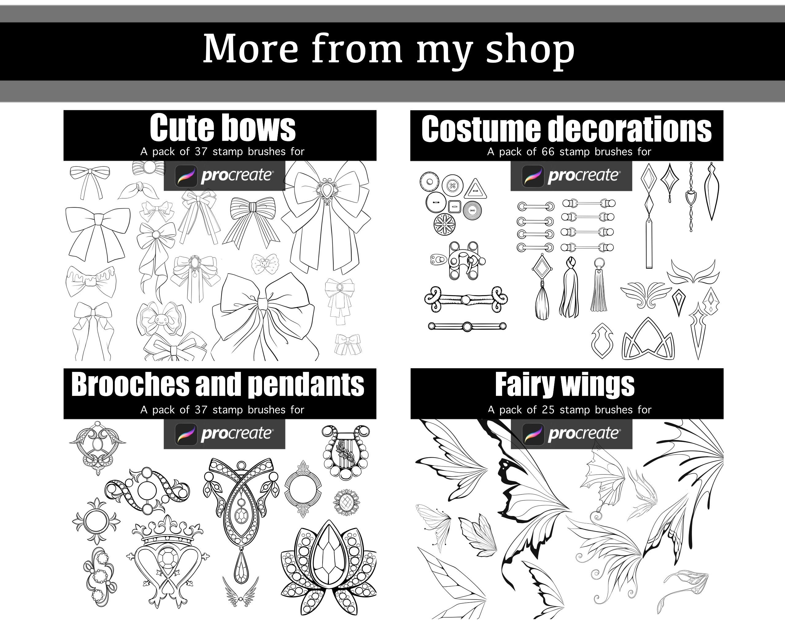 Belts and Buckles Stamp Brushes Procreate Pack of 30 Etsy