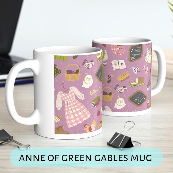 Anne of Green Gables Mug, Bookworm Mug, Bookish Coffee Cup for Women, Gifts for Book Lovers, Lucy Montgomery Quotes, Cottage Core Style Mug