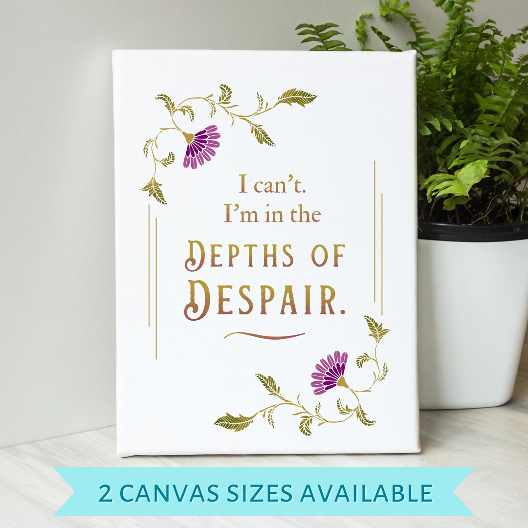 Depths of Despair Canvas, Anne of Green Gables Art Gallery Wrap, Anne