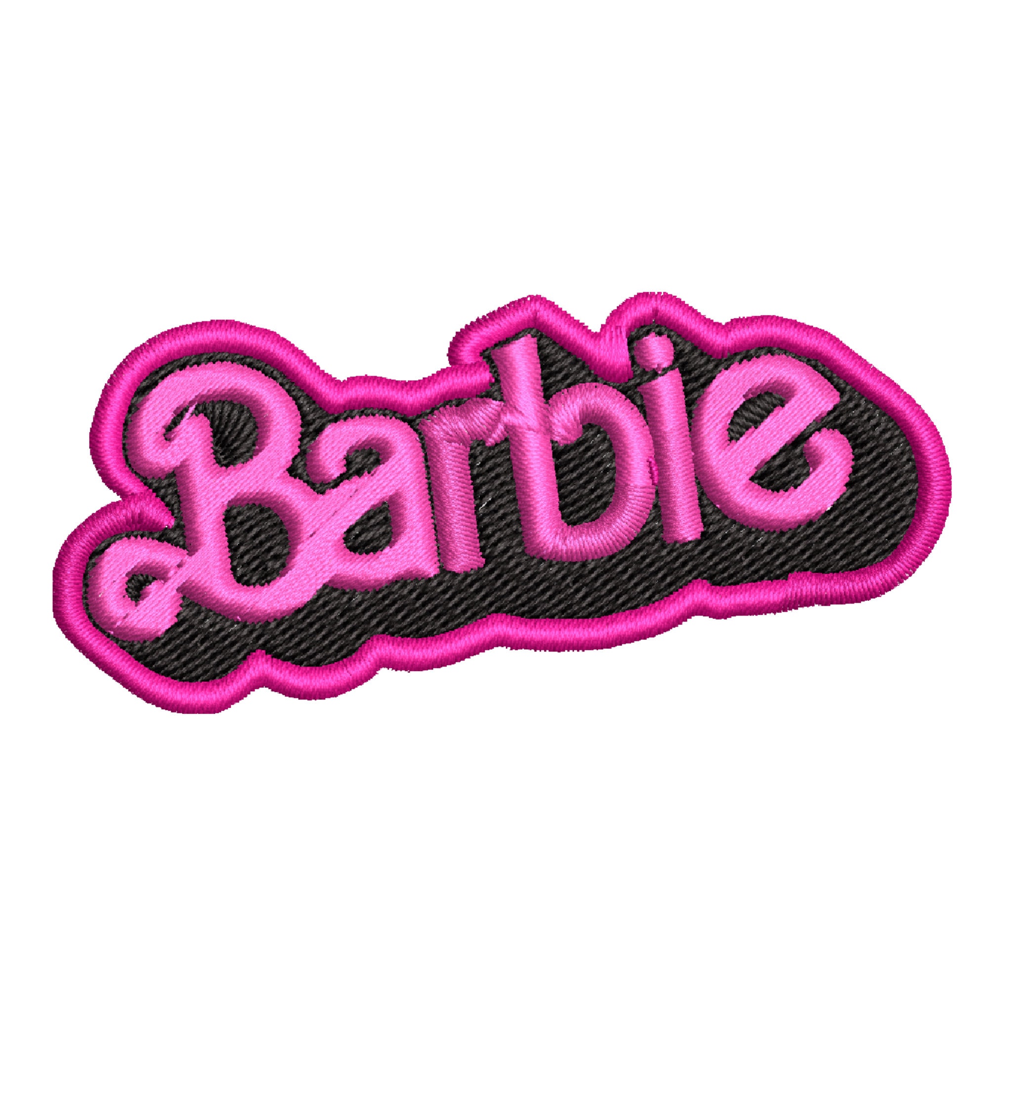  3D Classic Doll Logo Patch Embroidery 2-Piece Set: Iron On,  J-Hook Or Jet Tag Pink (ba-1) : Arts, Crafts & Sewing