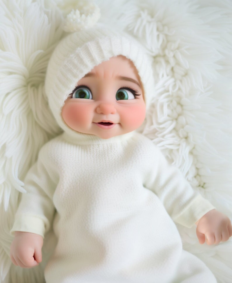 Pixar style baby Portrait