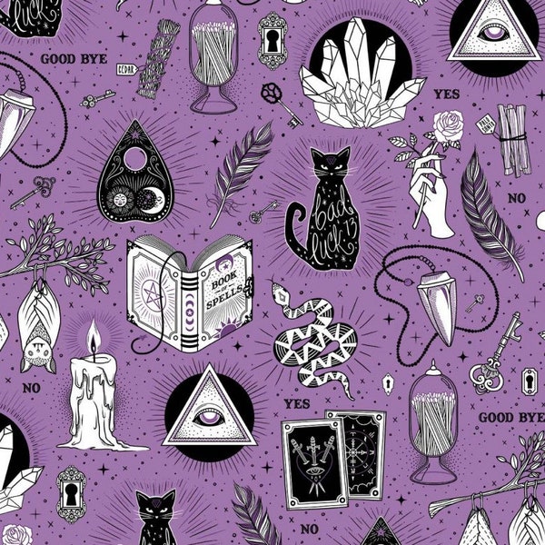 Trust the Universe Quilt Fabric by Michael Miller - Purple : DC9786-PURP-D