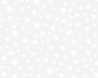 Barnyard Serenade Quilt Fabric by Freckle & Lollie - Stars (White) : FLOFLBS-D127-W
