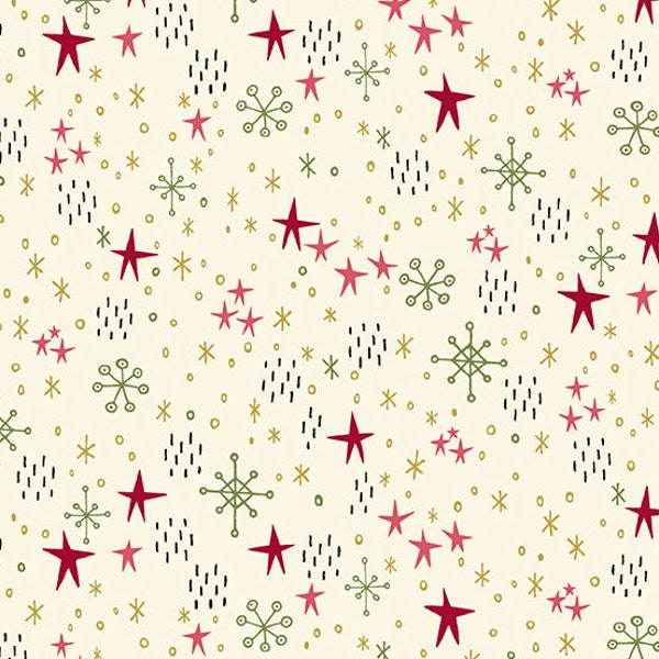 Bird Humbug Quilt Fabric by Andover Fabrics - Daylight First Snow (Off White) : A-175-ML