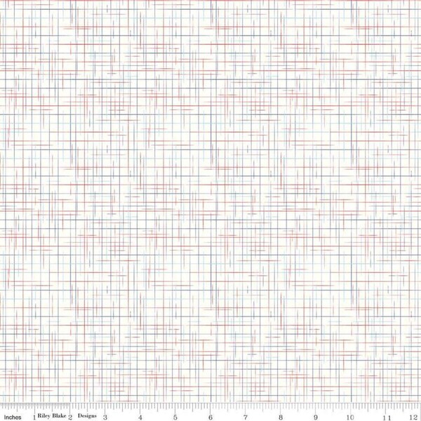 Gunny Sack Quilt Fabric by Riley Blake Designs - Patriotic Color : C736-PATRIOTIC