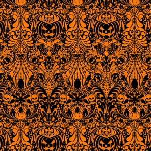 Spell on You by Freckle & Lollie - Halloween Damask (Orange) : FLOFLSY-D93-O