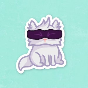 Pegatina de gato Gojo, pegatina de Jujutsu Kaisen, pegatina de gato, pegatina de Gojo