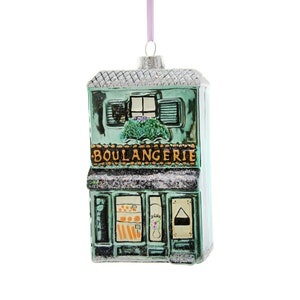 Boulangerie Shop Glass Ornament