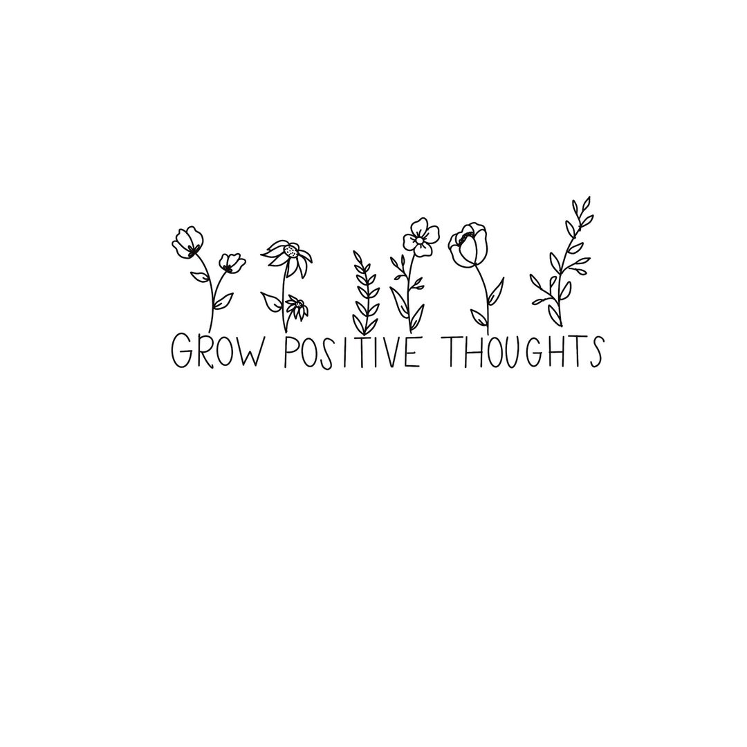 Positive Sticker Growing Single Sticker | Grow Positive Thoughts | Motivational Vinyl Decal - Etsy