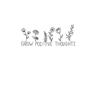 Einzelsticker | Positive Gedanken wachsen | Motivierender Vinyl-Aufkleber
