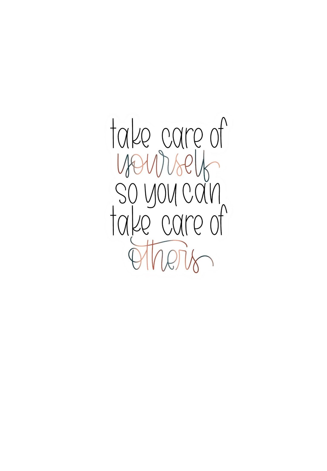 Take Care Text Message Sticker Single Sticker | Take Care | Motivational Vinyl Decal - Etsy