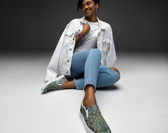 Zapatos de lona sin cordones para mujer Peacock