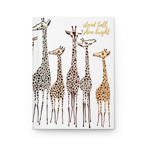 Giraffe Pattern Hardcover Journal for Nature Lovers, Cute Animal Notebook, Gift for Animal Enthusiasts, Eco-Friendly Journal, Unique Writing
