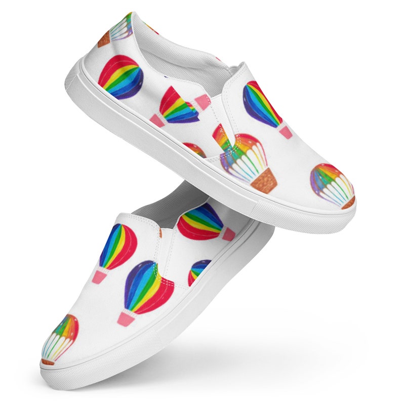 Hot Air Balloon Slipon Sneakers, Balloon Shoes, Ballooning Sneakers, Crew Shoes, Slipon Balloons, Pilot Sneakers MLCreates
