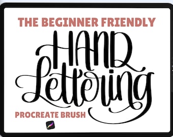 Procreate Lettering Brush: Calligraphy + Alphabet Practice (Digital Download)