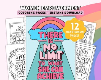 Women Empowerment Coloring Book: Motivational Quotes (Printable PDF Download)