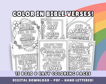 Bible Verse Coloring Pages for Adults: Christian Scriptures (PDF)