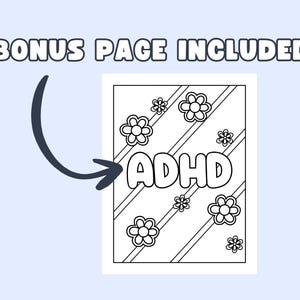 ADHD-målarbilder: Rolig aktivitet för psykisk hälsa, stresslindring (PDF-nedladdning) bild 2