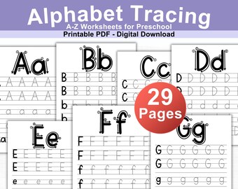Alphabet Tracing Worksheets: A-Z Handwriting Practice (PDF Download)