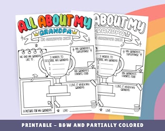 Grandpa Fill-In-The-Blank Printable, Father's Day Gift (Digital Download)
