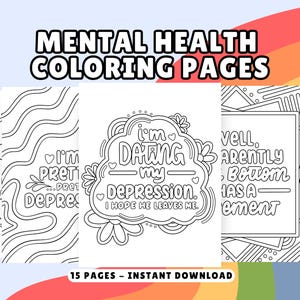 Angst Relief Malbuch: Psychische Gesundheit Aktivität Seiten (PDF Download)