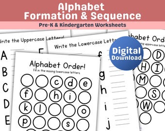 Alphabet Practice Worksheets: Letter Formation, A-Z (PDF Download)