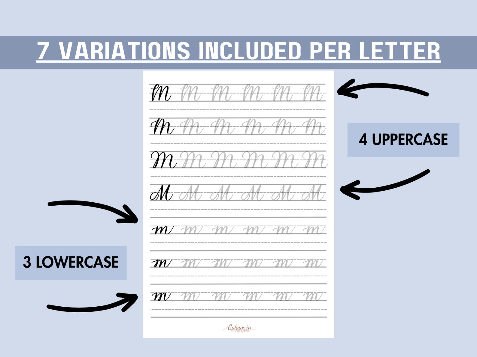 Modern Calligraphy Practice Sheets, Hand Lettering Practice Templates ...