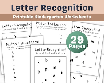 Alphabet Matching Workbook: Letter Recognition, ABC Activities (PDF Download)