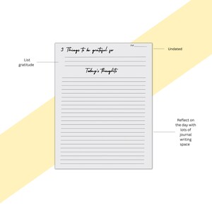 Daily Gratitude Journal Printable Journal Goal Setter PDF image 2