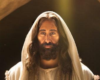 Auferstehung Christi - Echtes Turiner Grabtuch Gesicht Fotodruck