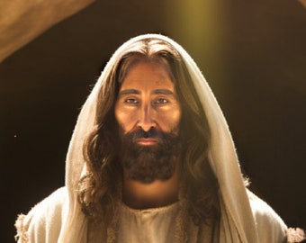 Resurrection of Christ - Genuine Turin Shroud Face Photo Print