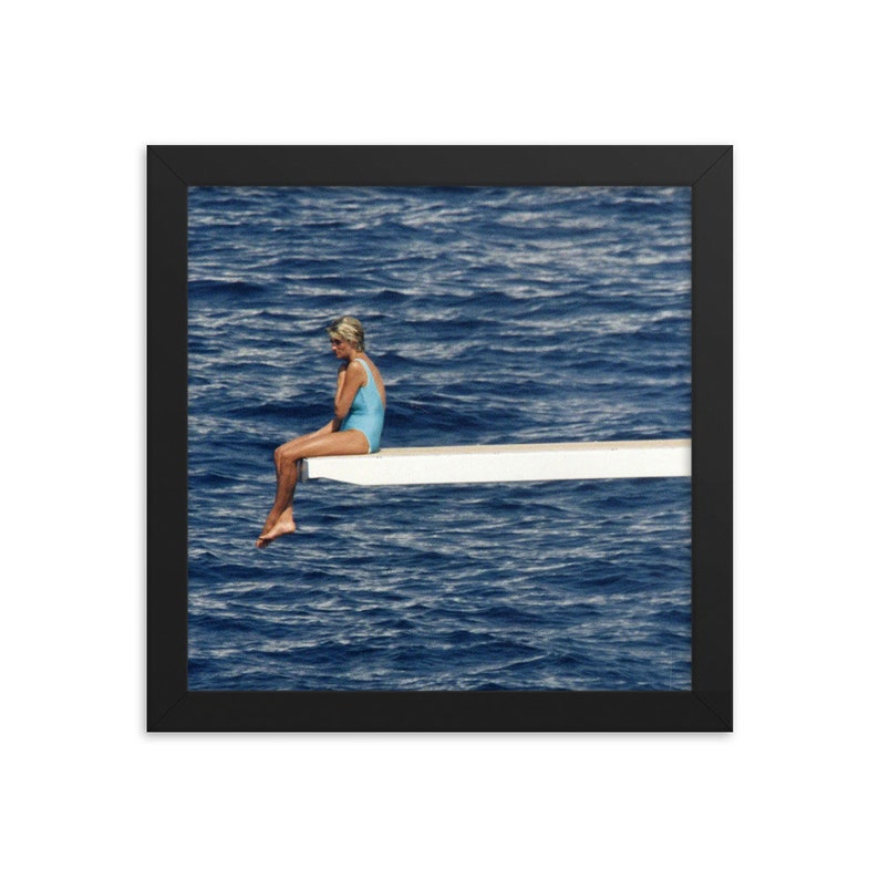 Princess Diana Diving Board Framed Poster Etsy