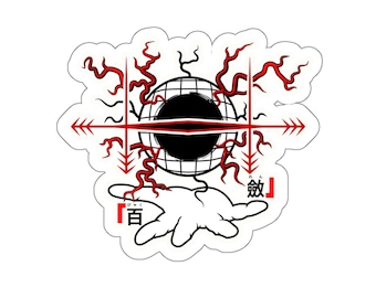 Convergence Die-Cut Sticker - Blood Manipulation Cursed Markings with Energy Veins & Hand (Water-Resistant)