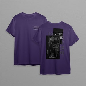 VOiD T-Shirt JJK Shirt Anime Tee Manga Shirt Jujutsu Sorcerer T Shirt Limitless Shirt Anime Clothing (Front & Back Version)