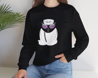 Anime Eyes Crewneck Sweatshirt: Ninja Headband & Cloud Cloak Design