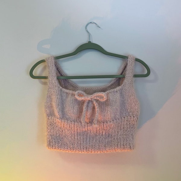 Hand Knit Tank Top Etsy