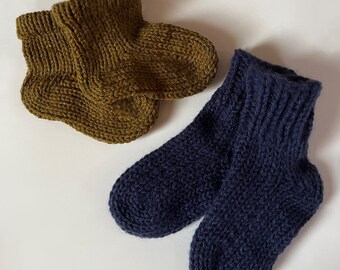 Hand Knit Baby Socks