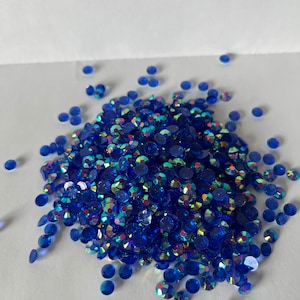 Transparent / Translucent  Jelly Rhinestones 1000pcs - 5MM and 4MM sizes- Non-Hotfix flatback Resin AB - SS20, and SS16