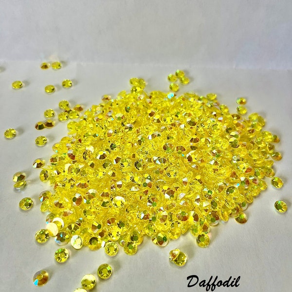 Transparent / Translucent  Jelly Rhinestones 1000pcs - 5MM and 4MM sizes- Non-Hotfix flatback Resin AB - SS20, and SS16