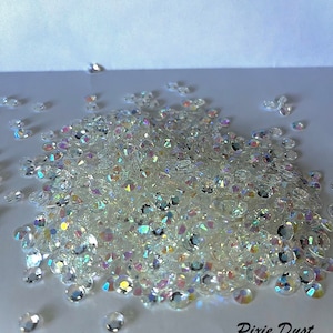 Transparent / Translucent  Jelly Rhinestones 1000pcs - 5MM and 4MM sizes- Non-Hotfix flatback Resin AB - SS20, and SS16