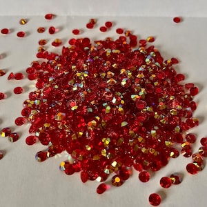 Transparent / Translucent  Jelly Rhinestones 1000pcs - 5MM and 4MM sizes- Non-Hotfix flatback Resin AB - SS20, and SS16