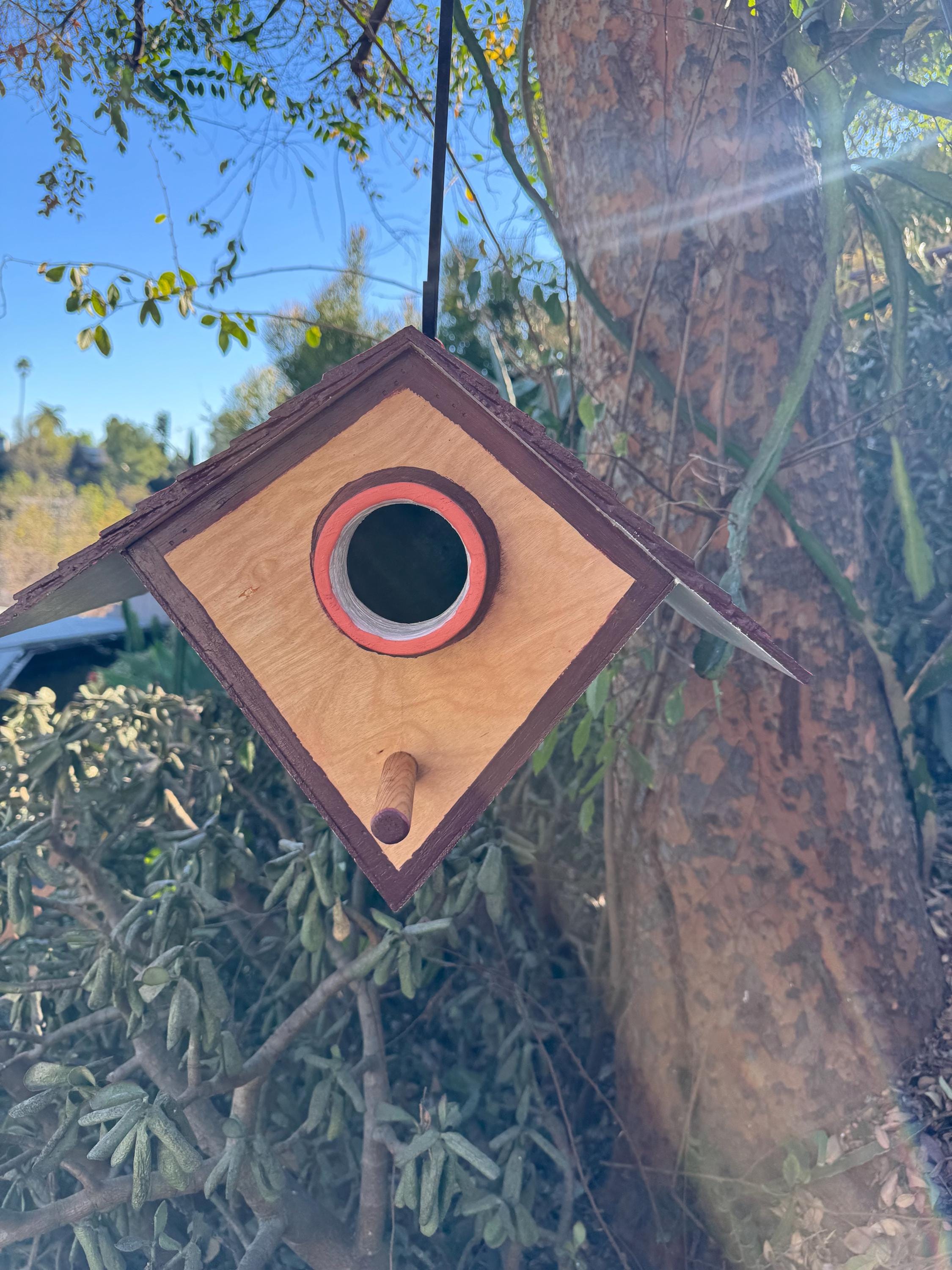 Triangular Bird House Triangular Hanging Birdhouse - Etsy