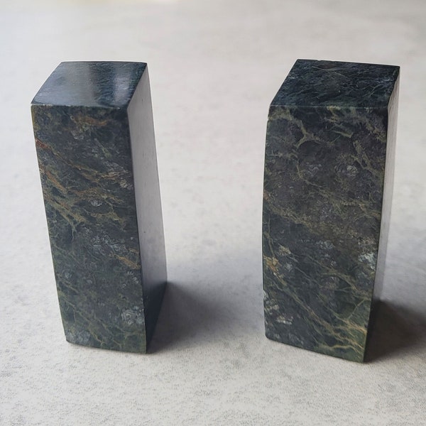 Dark Green Black Nephrite Jade Blocks, 100% Canadian Fraser River Natural Real Rock, Polished, Freeform Decor, Raw Gemstone Mineral Material