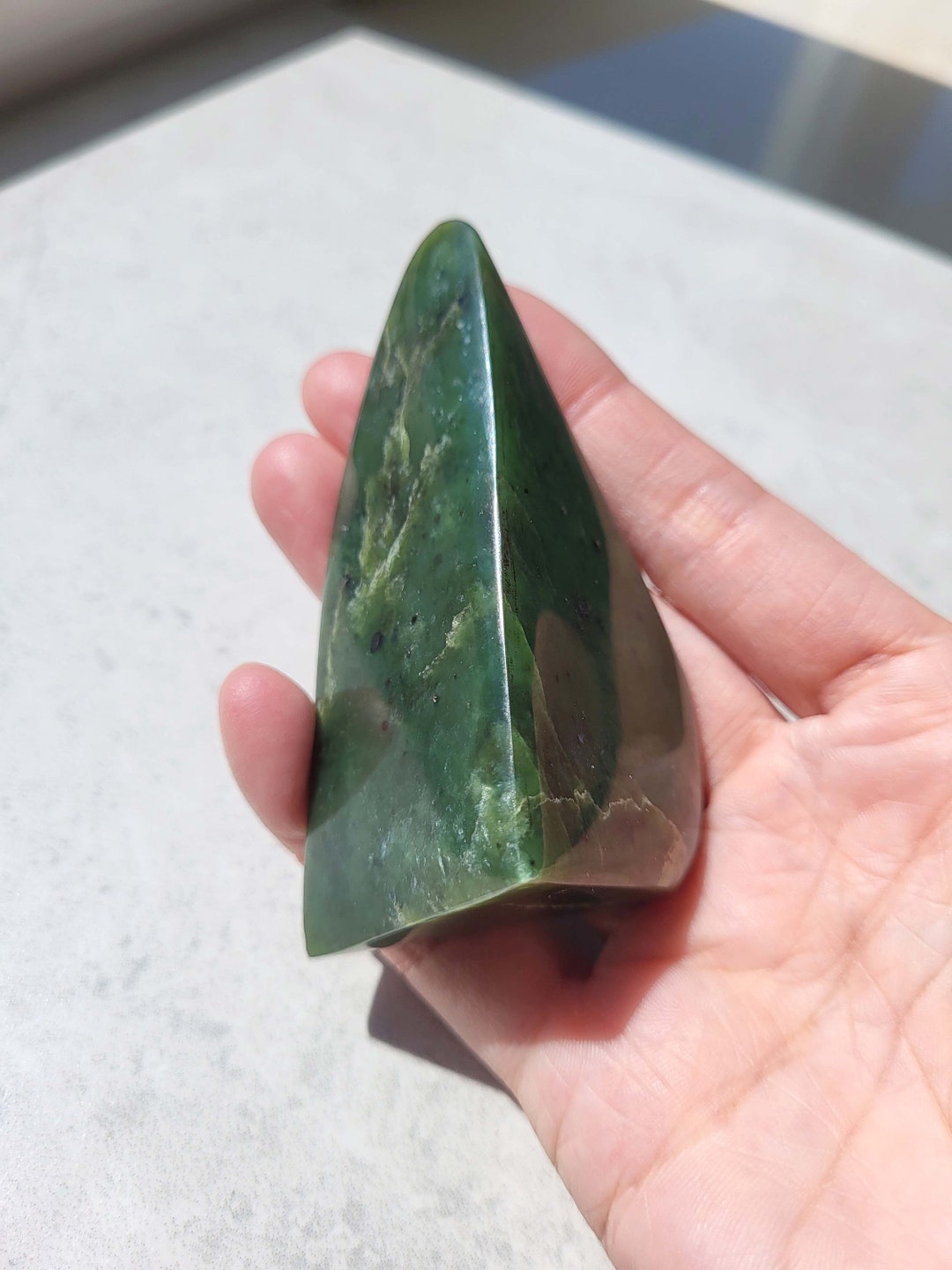 Natural Green Rocks Raw Nephrite Jade 106g Canadian BC Jade Natural Green Real Rock From ...