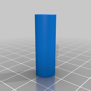 May include: A solid blue cylinder shape.