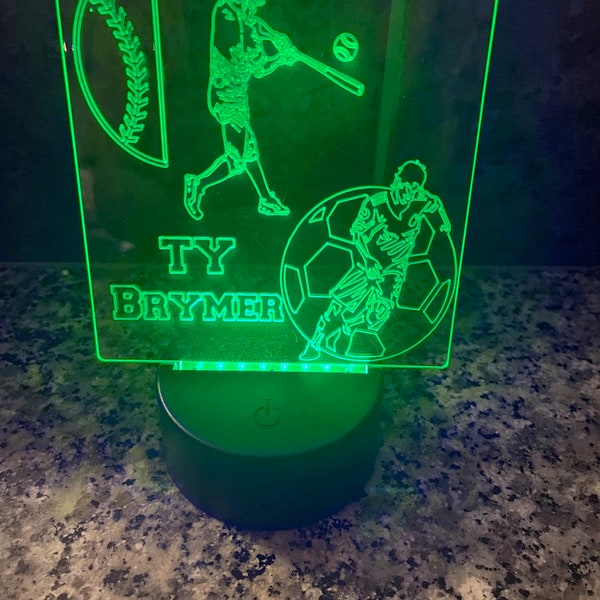 Sports Night Light Etsy