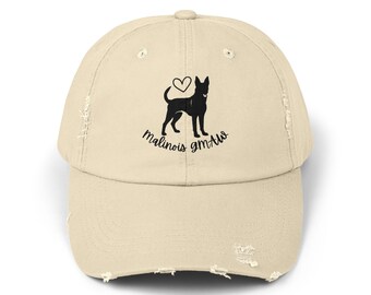 Malinois GMAW Custom Dad Hat Distressed , Dog grandma hat