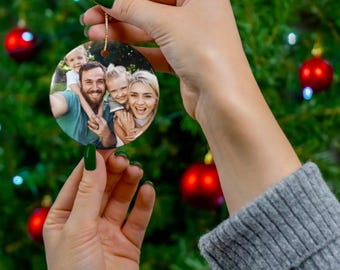Custom Personalized Ceramic Ornament, Personalized Christmas Ornament, Support Small Business Christmas, Custom Christmas Decor